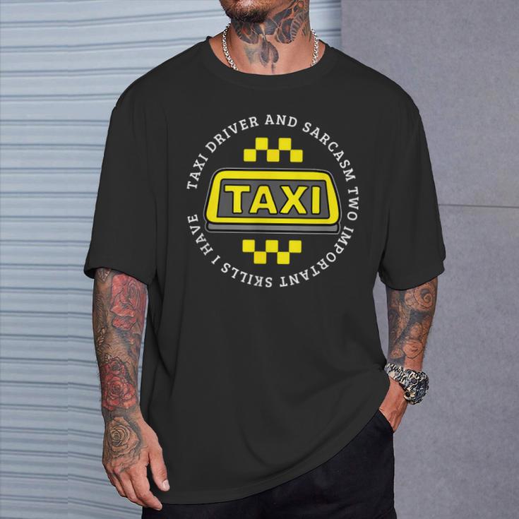 タクシードライバーと皮肉キャブ運転 面白いタクシードライバー Tシャツ 彼への贈り物