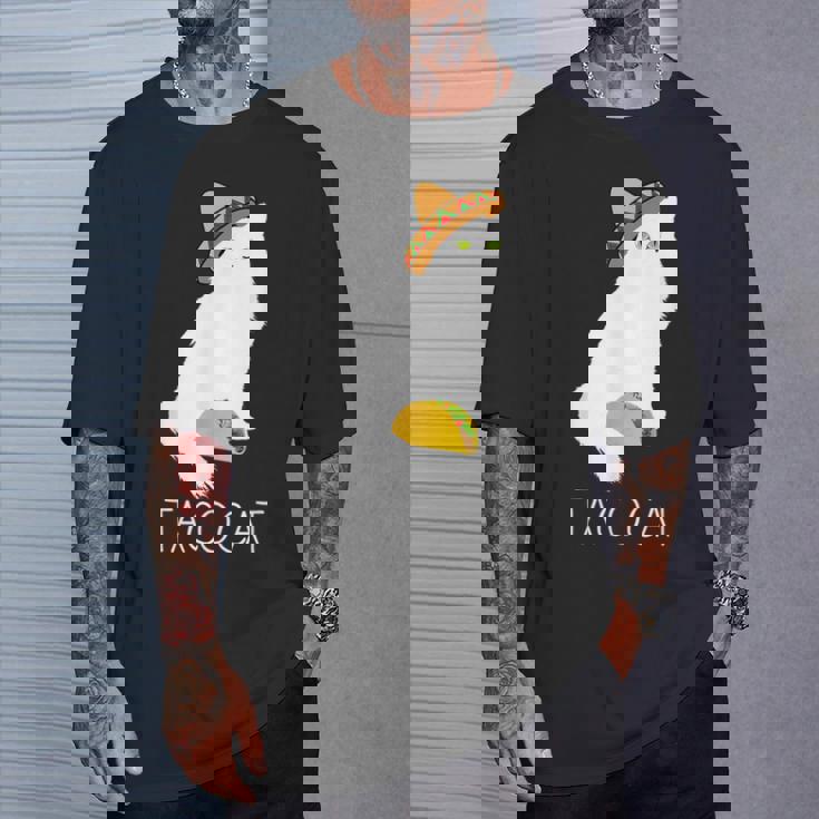 タコキャット-楽しい猫の回文 Tシャツ 彼への贈り物