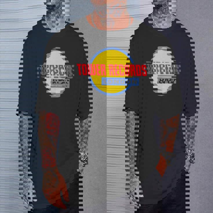 タワーレコード ロンドン 音楽 レトロ ヴィンテージ Tシャツ 彼への贈り物