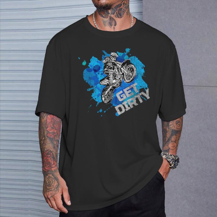 ダーティオフロードバイクダートバイクオートバイマッドスポーツを入手 Tシャツ 彼への贈り物