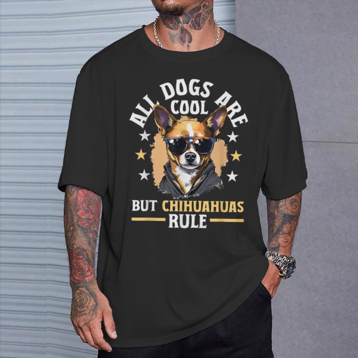 チワワ 犬種 ペット 全犬はかっこいいけどチワワのルール Tシャツ 彼への贈り物