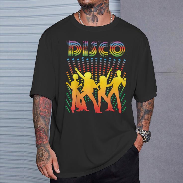 ディスコtシャツ ヴィンテージスタイルダンシングレトロディスコシャツ Tシャツ 彼への贈り物