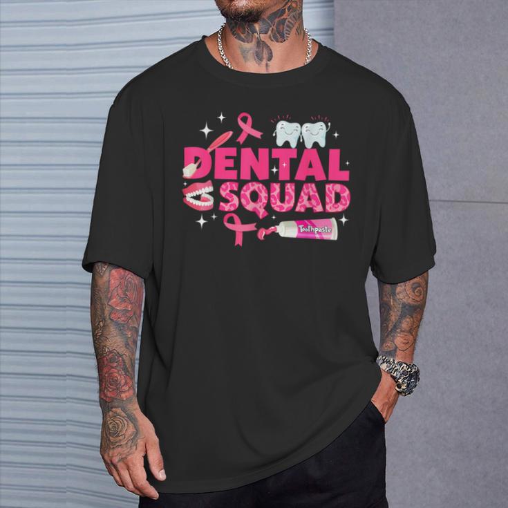 デンタルスクワッド 歯ピンクリボン 乳がん啓発 Tシャツ 彼への贈り物