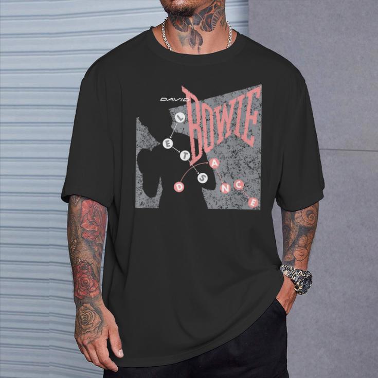 デヴィッド・ボウイ Let's Dance ピンクとグレー Tシャツ 彼への贈り物