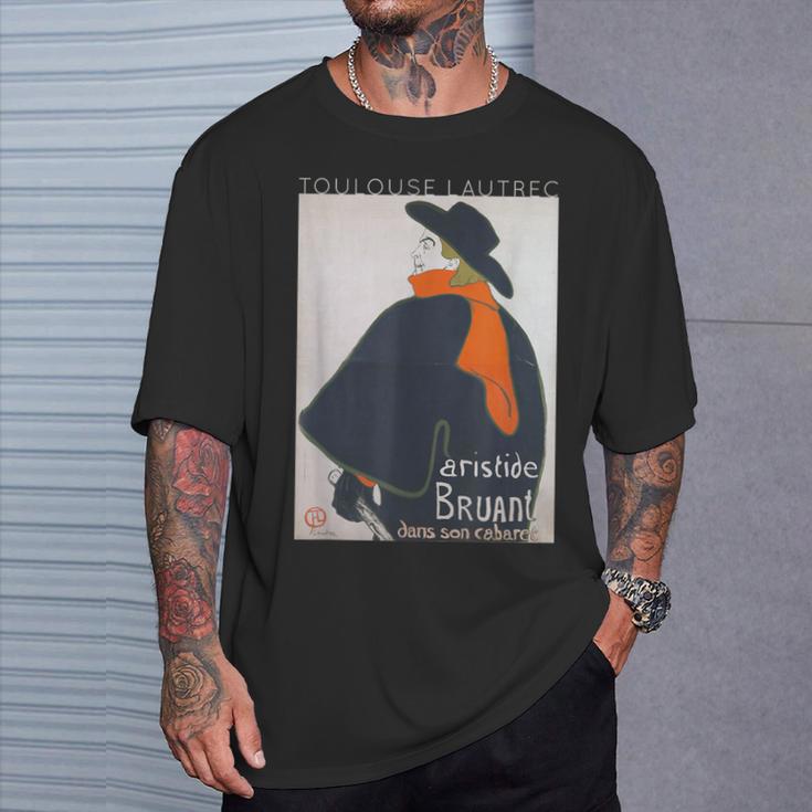 トゥールーズ・ロートレック アリスティド・ブリュアン キャバレー Tシャツ 彼への贈り物