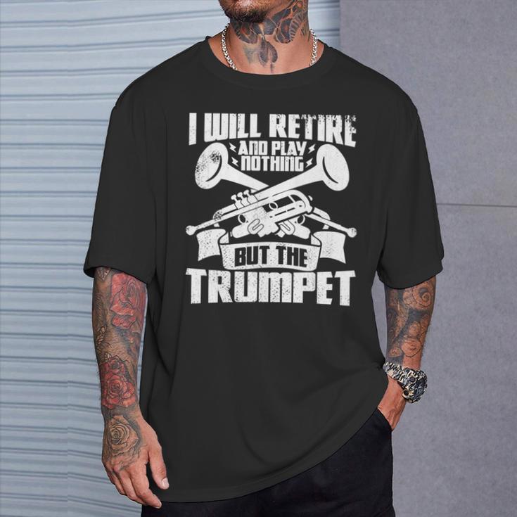 トランペットじいさん吹奏楽団マーチングバンド 長袖tシャツ Tシャツ 彼への贈り物