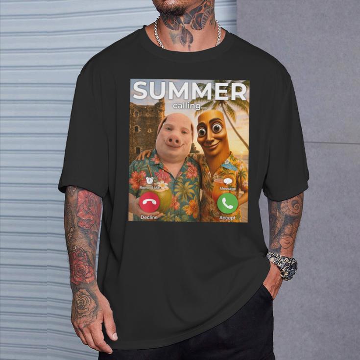 トロピカル ビーチ 夏 ミーム ジョーク トゥン サフール ジョン ポーク 面白い Tシャツ 彼への贈り物