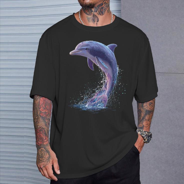 ドルフィンダイバー イルカ 海 かわいい イルカ イルカ Tシャツ 彼への贈り物