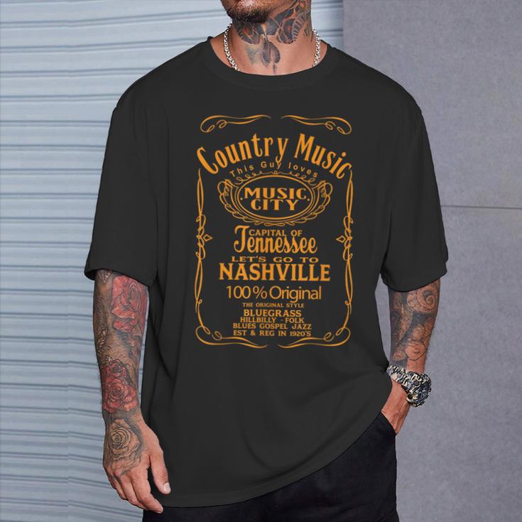 ナッシュビル テネシー Usa カントリー & ウエスタン ミュージック バンドウェア Tシャツ 彼への贈り物