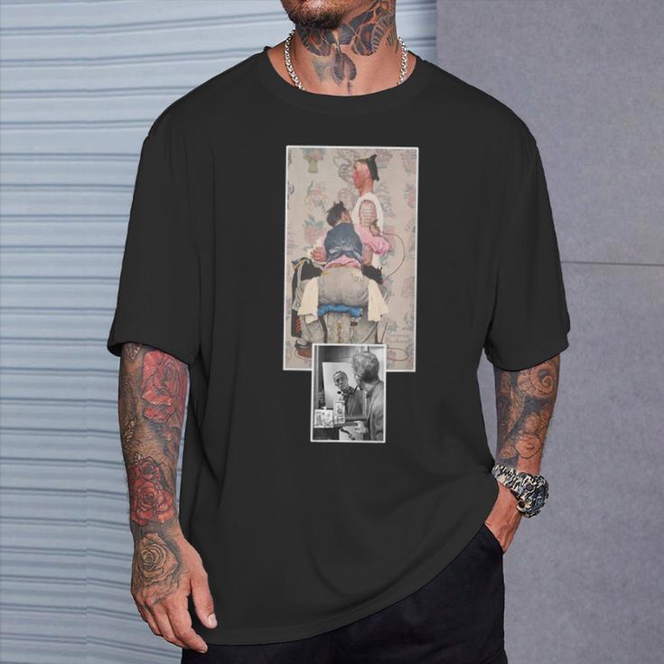ノーマンロックウェル。 タトゥーアーティスト Tシャツ 彼への贈り物