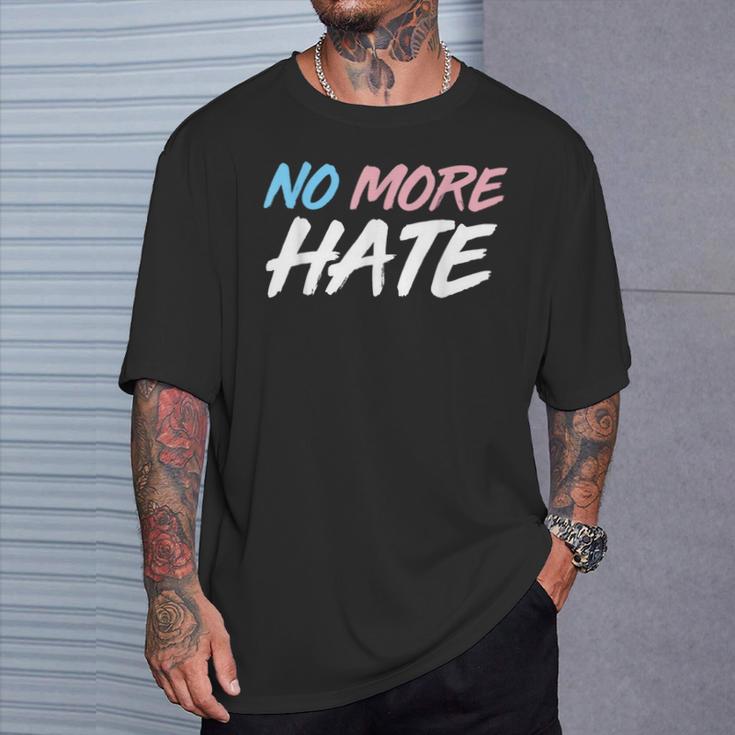 ノー・モア・ヘイト トランスジェンダーを支援しよう Tシャツ 彼への贈り物