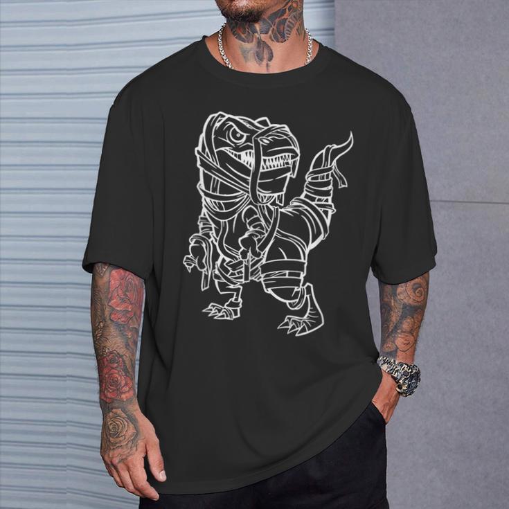 ハロウィン 面白い ミイラ恐竜 Tシャツ 彼への贈り物