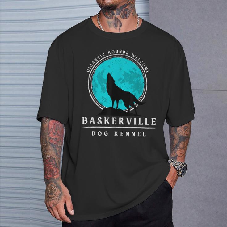 バスカヴィル犬小屋 巨大猟犬へようこそ シャーロック・ホームズ Tシャツ 彼への贈り物
