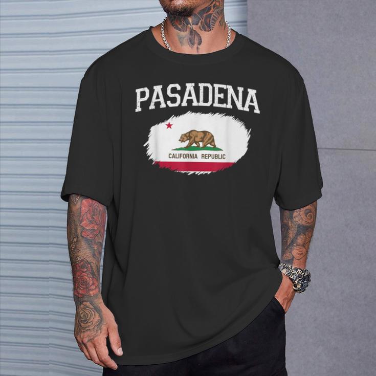 パサデナ カリフォルニア州旗 ビンテージ Usa スポーツ メンズ レディース Tシャツ 彼への贈り物