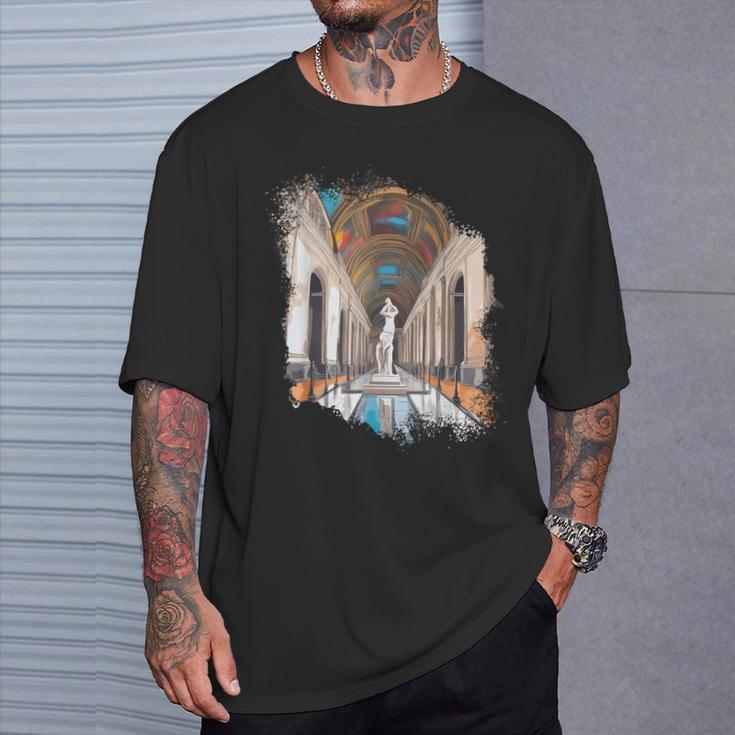 パリ アートワーク ルーヴル美術館 フランス観光 フランス Tシャツ 彼への贈り物