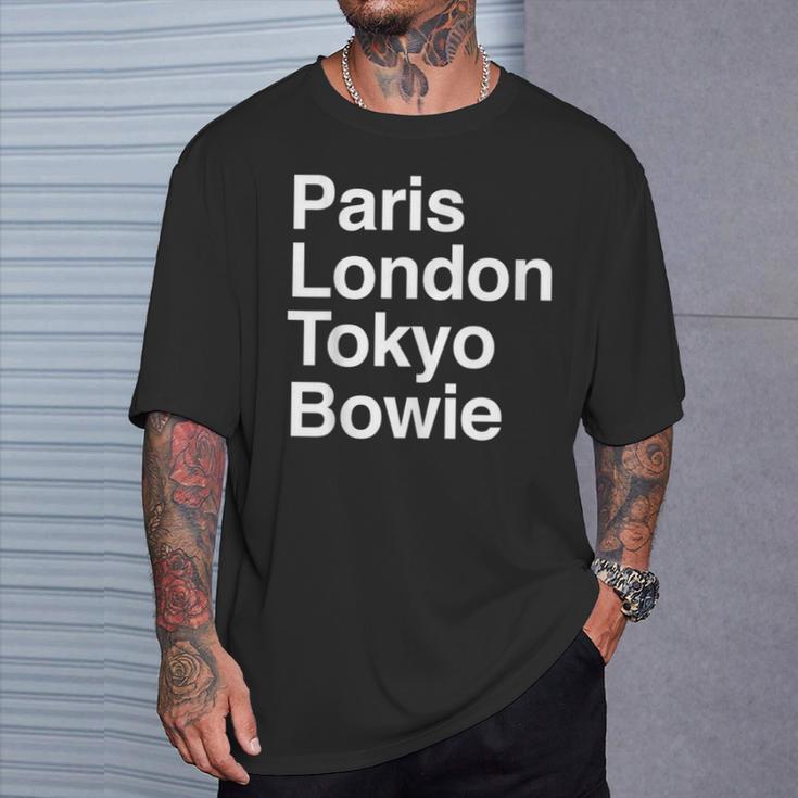 パリ東京ロンドンボウイ ギフトデザイン Bowieouvenir Tシャツ 彼への贈り物
