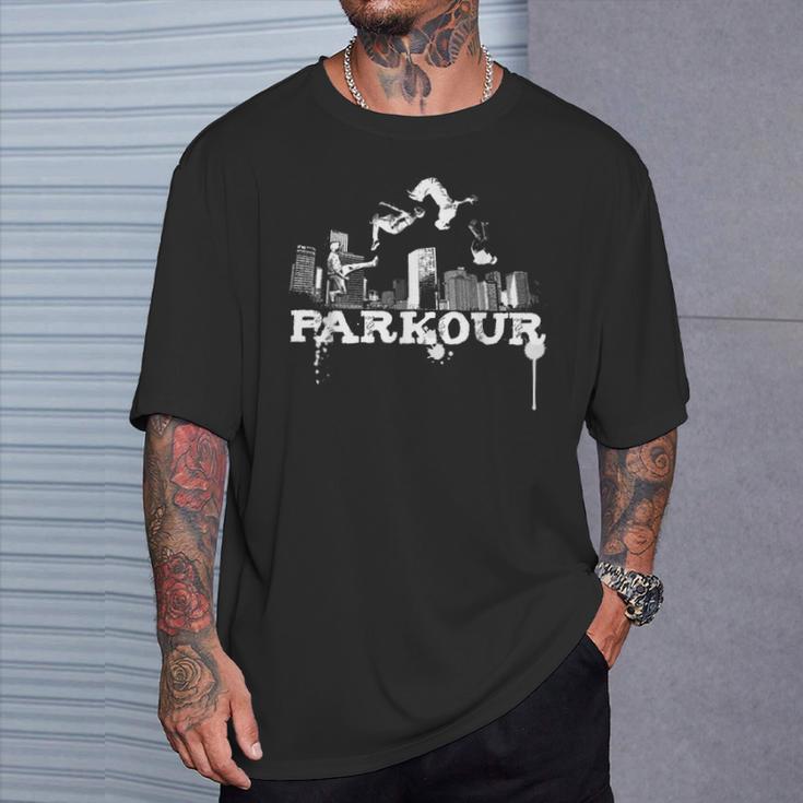 パルクールシティギフトパルクールフリーランニング Tシャツ 彼への贈り物