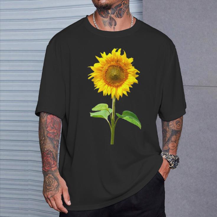 ヒマワリ 夏 花 庭 自然 Tシャツ 彼への贈り物