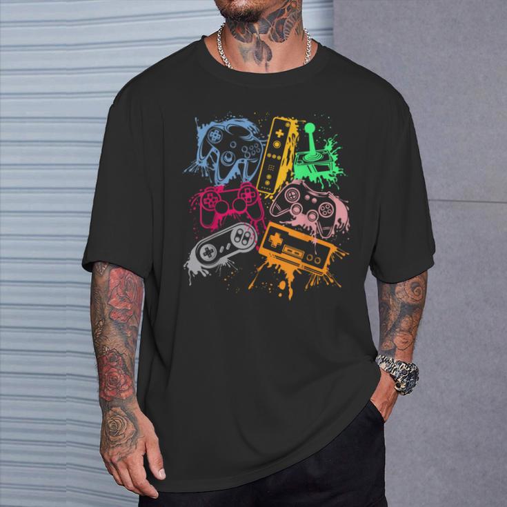 ビデオゲームコンソール コントローラー レトロ 80年代 90年代 アーケードゲーマー Tシャツ 彼への贈り物
