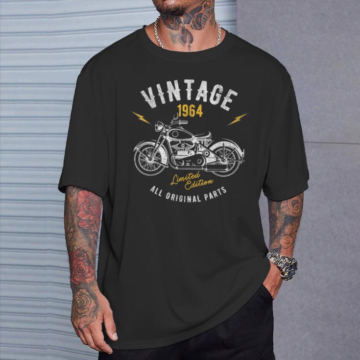 ビンテージ 1964 モーターサイクル バイカー 60歳の誕生日 Tシャツ 彼への贈り物