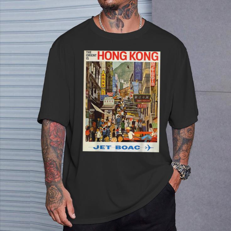 ビンテージポスター 香港レトロtシャツ Tシャツ 彼への贈り物