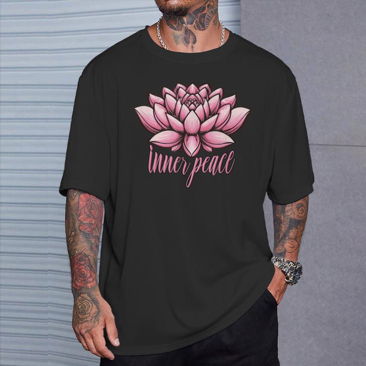 ピンクの蓮の花 曼荼羅 Tシャツ 彼への贈り物