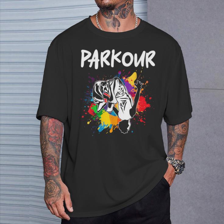 フリーランニング、ストリートワークアウト、フリースタイル、アクロバット、パルクール Tシャツ 彼への贈り物