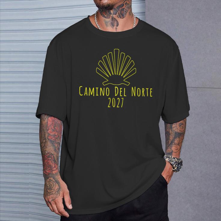 ブエン カミーノ デ サンティアゴ デル ノルテ 2027 カミーノ ホタテ貝 Tシャツ 彼への贈り物