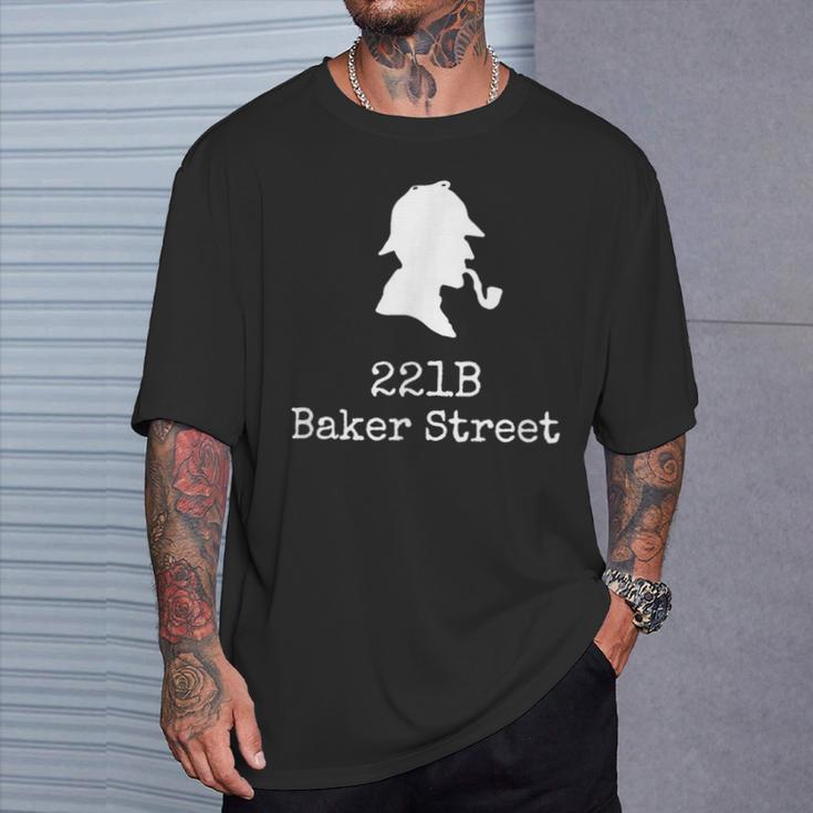 ブック愛好家 221B ベイカーストリート 探偵シャーロック・ホームズ Tシャツ 彼への贈り物