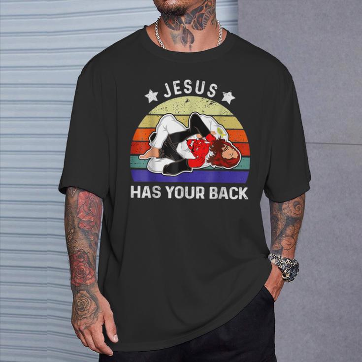 ブラジリアン柔術 Jesus Has Your Back Tシャツ 彼への贈り物