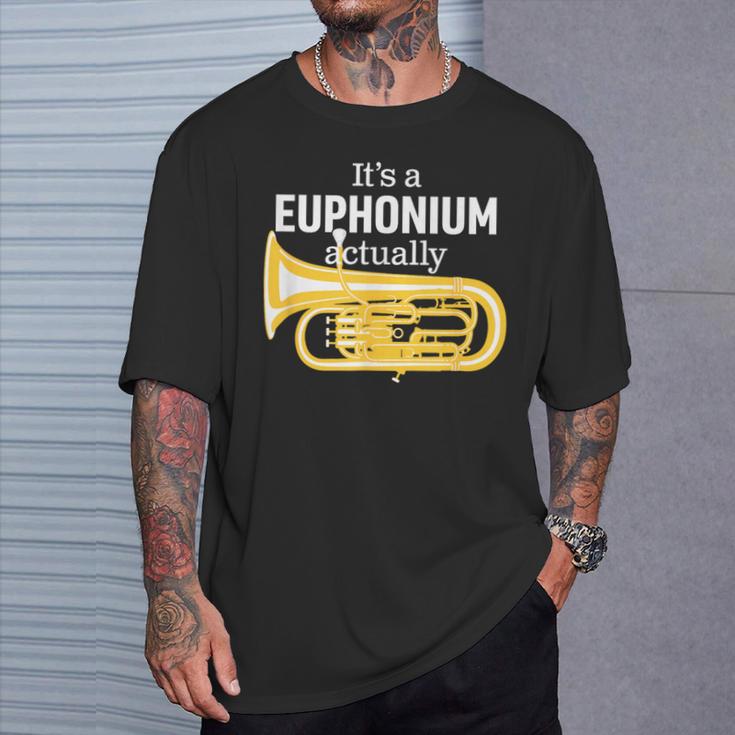ブラスバンドのユーフォニアム奏者のための面白いユーフォニアムジョーク「 Euphonium Humour 」 Tシャツ 彼への贈り物