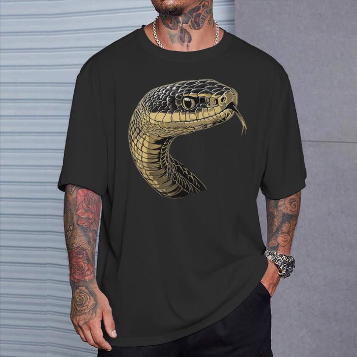 ヘビ パイソン コブラ マンバ ガラガラヘビ かわいいヘビ Tシャツ 彼への贈り物