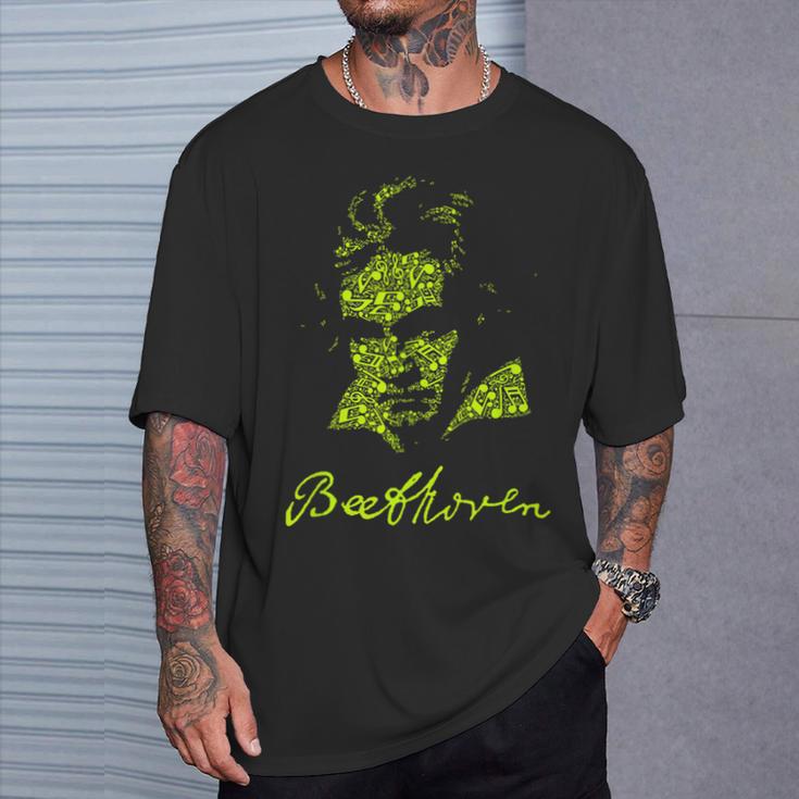 ベートーヴェン ドイツ 作曲家 クラシック楽譜 Tシャツ 彼への贈り物