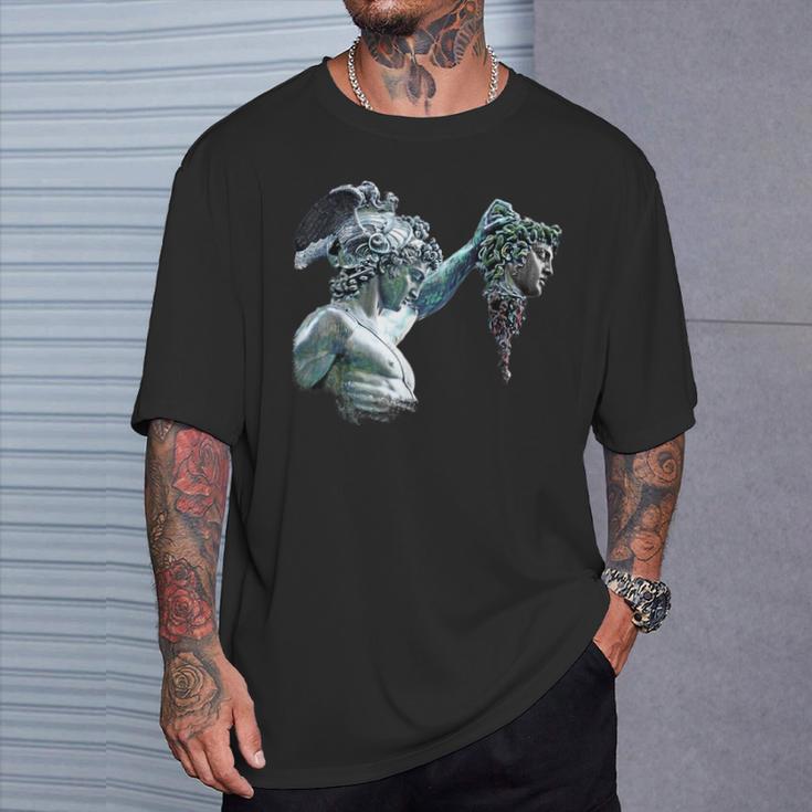 ペルセウスとメデューサ像 Tシャツ 彼への贈り物