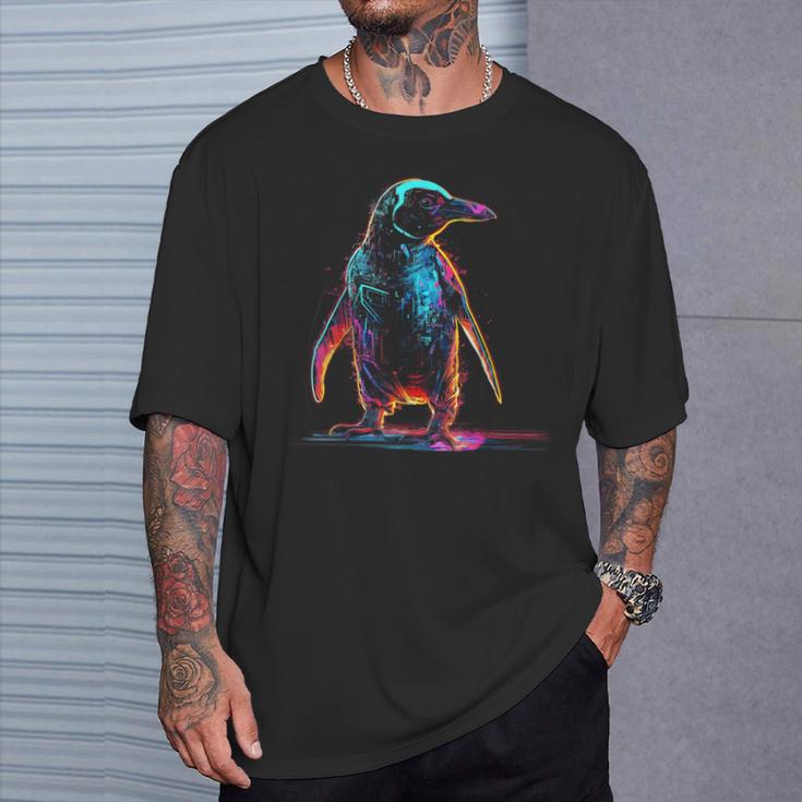 ペンギン ファンタジー アートワーク ロボットアニマルモチーフ ペンギン Tシャツ 彼への贈り物