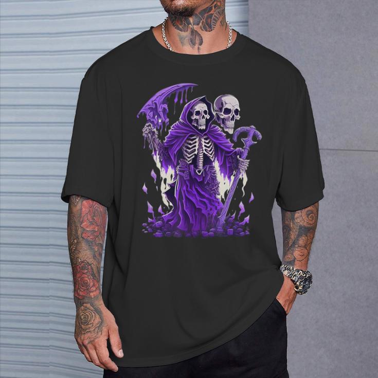 ホラー 死神とオカルト ゴシック Tシャツ 彼への贈り物