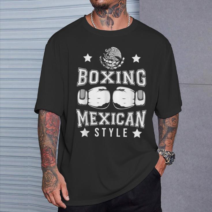 ボクシング メキシカンスタイル ボクサー ファイター ボクシンググローブ メキシコ国旗 Tシャツ 彼への贈り物