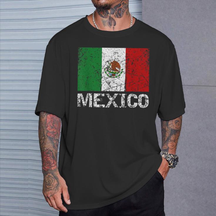 メキシコの国旗 アンティーク調 男性 女性 キッズ Tシャツ 彼への贈り物