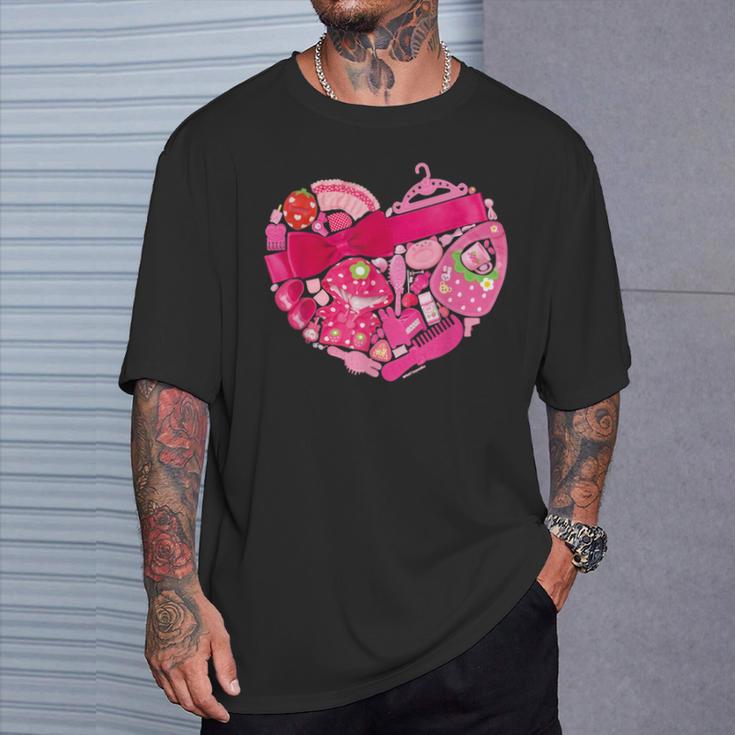 メルちゃん モチーフグラフィック 〜ハート〜 Tシャツ 彼への贈り物