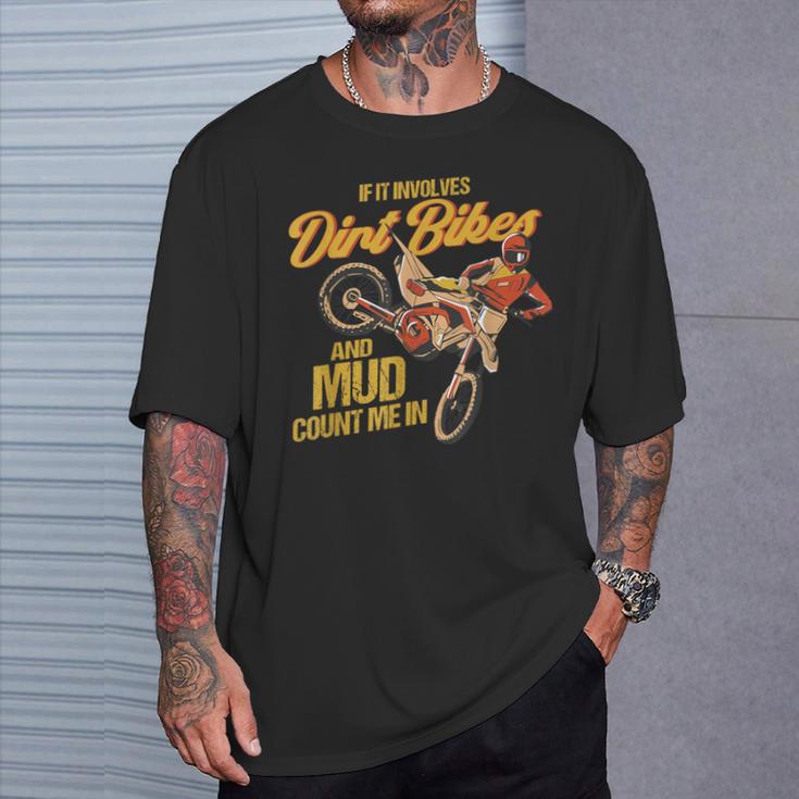 モトクロスバイカー、オートバイ、ダートバイク、スーパーモト。 Tシャツ 彼への贈り物