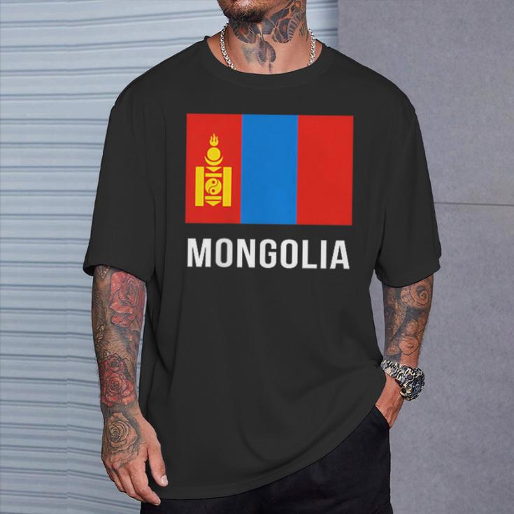 モンゴル モンゴル国旗 Tシャツ 彼への贈り物