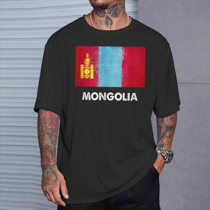 モンゴル国旗tシャツ Tシャツ 彼への贈り物