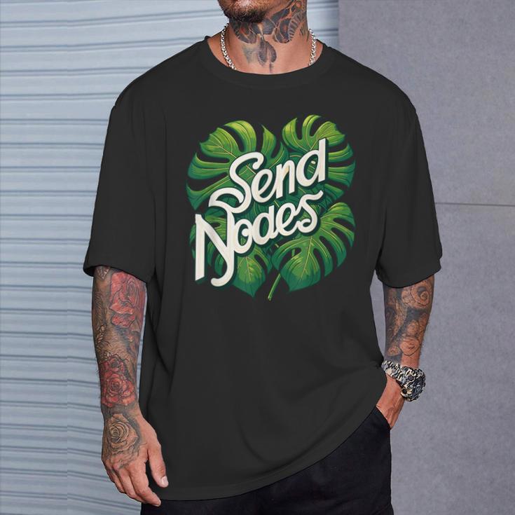 モンステラノード植物愛好家アルボ植物感謝の日を送る Tシャツ 彼への贈り物