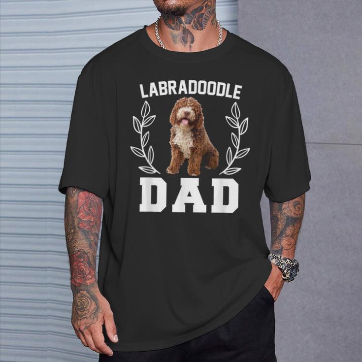 メンズ ラブラドゥードル お父さん 面白いクロスブリード 犬好きの方へのギフトに Tシャツ 彼への贈り物