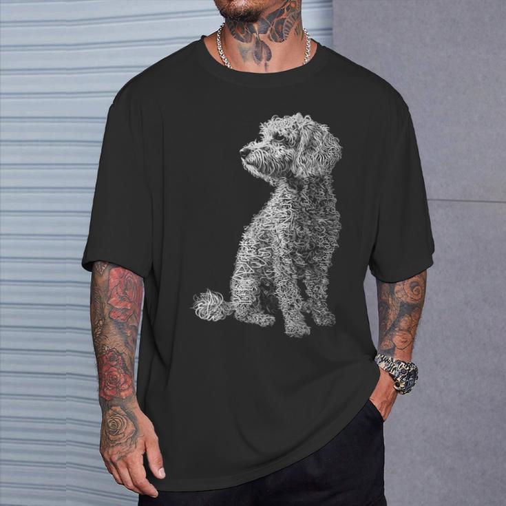 ラブラドゥードル モチーフ ペット イラスト 犬 ラブラドゥードル Tシャツ 彼への贈り物