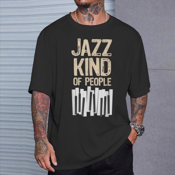 レトロ ジャズ 音楽愛好家 ピアノプレーヤー ミュージシャン キーボード Tシャツ 彼への贈り物