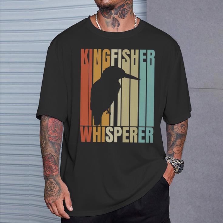 レトロカワセミ ささやき カワセミ 長袖tシャツ Tシャツ 彼への贈り物