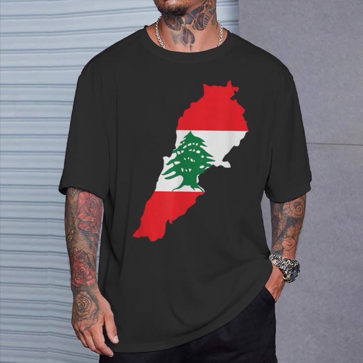レバノン国旗 地図 ベイルート 杉の木 レバノン ヘリテージデザイン Tシャツ 彼への贈り物
