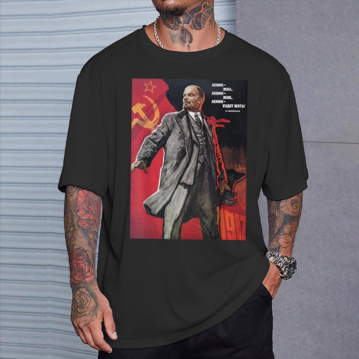 レーニンは生きた、レーニンは生きる、レーニンは生きる！ソビエト。Ovi8 Tシャツ 彼への贈り物