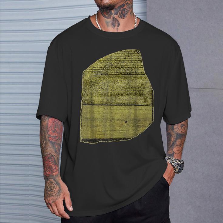 ロゼッタストーン エジプト象形文字 考古学 エジプト学 Tシャツ 彼への贈り物